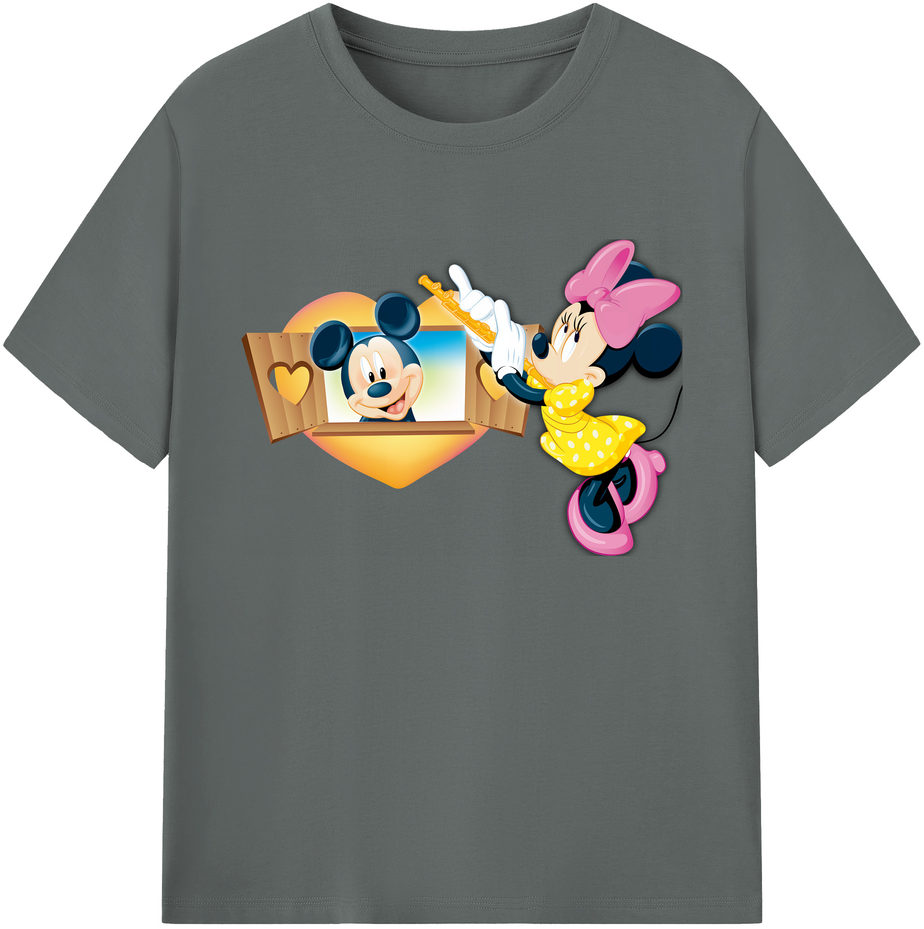 ミッキーマウス Mickey Mouse 綿100％ メンズ半袖Tシャツ｜肌触りやわらか＆通気性